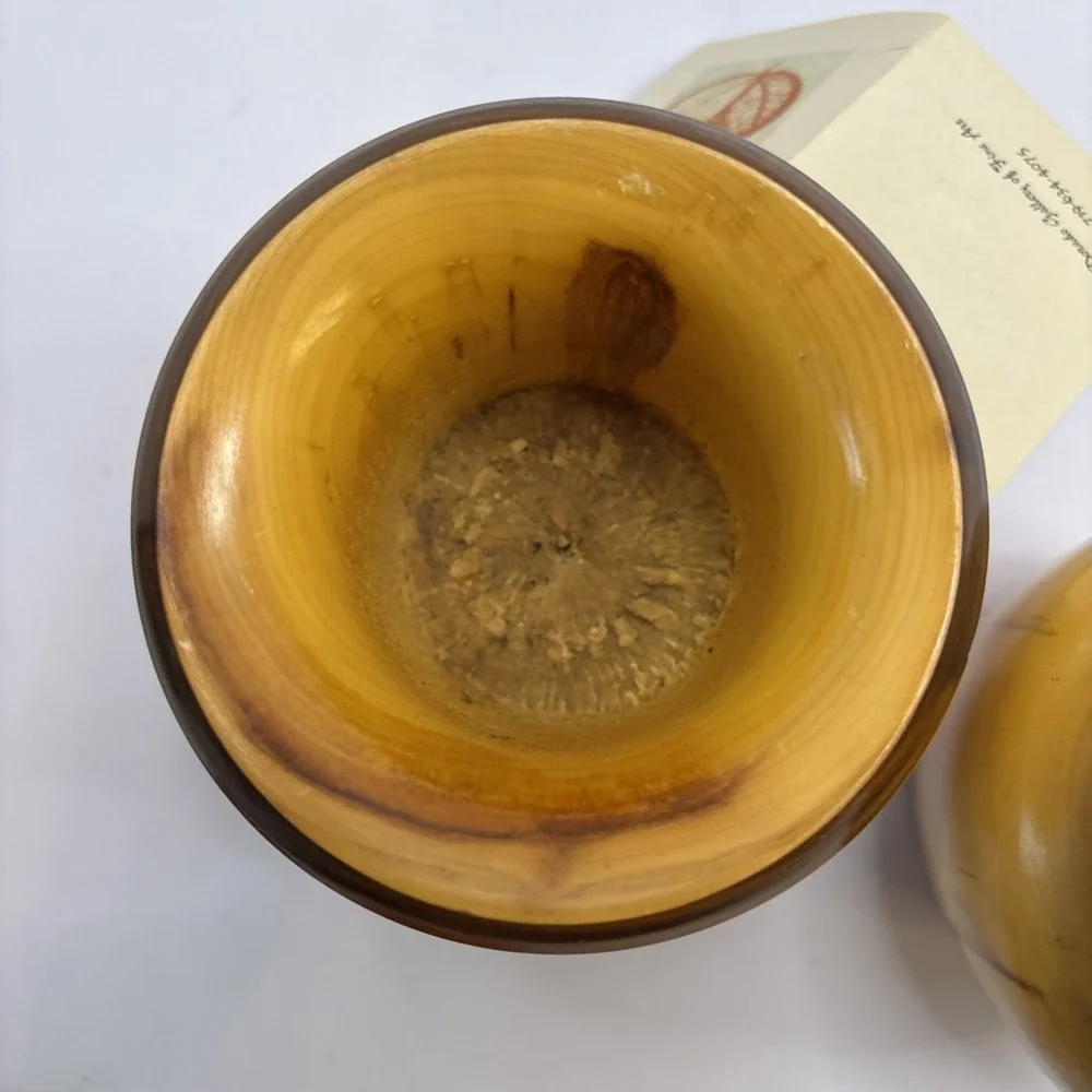 The Aspen Company Colorado Aspen Wood Vases Set of 2 Signed‎ Michelle Kay 2005